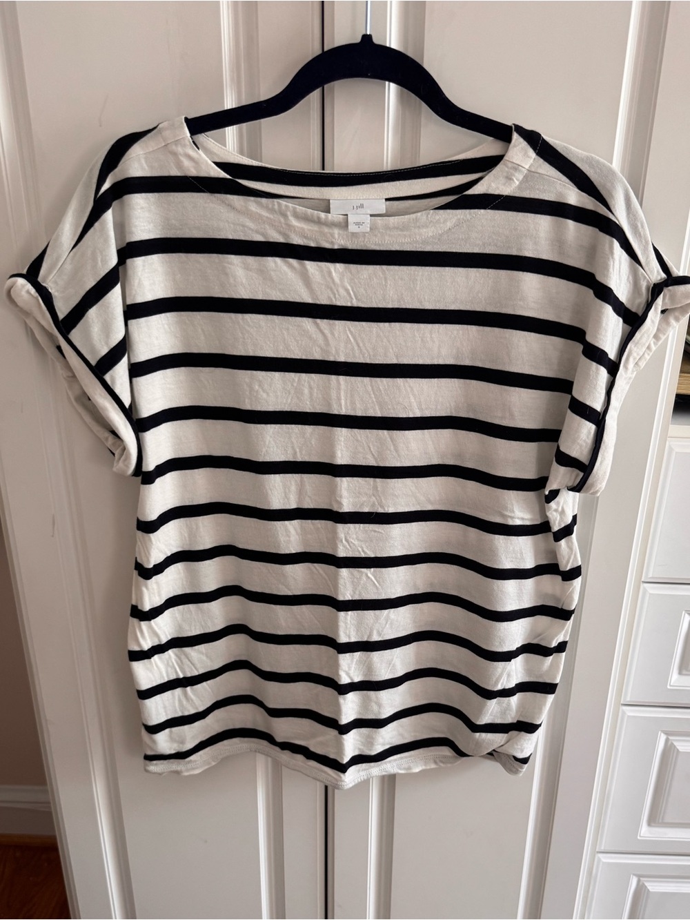 Jjill small. Boat neck stripe t EUC